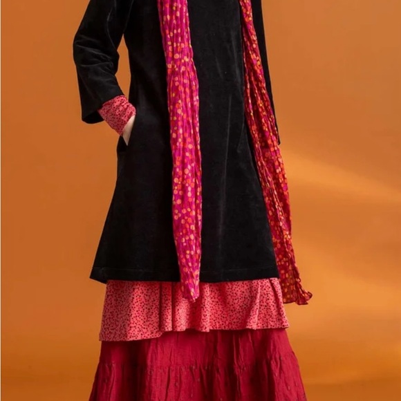 Gudrun Sjoden Black Velvet Velour Tunic Dress Size S/M NWT - Picture 7 of 8